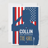 Airman Rustic Military geht weg vom Party Abarewel Einladung (Vorderseite)