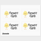 Airman's Chick Rechteckiger Aufkleber (Blatt)