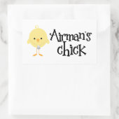 Airman's Chick Rechteckiger Aufkleber (Tasche)