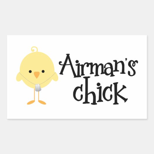 Airman's Chick Rechteckiger Aufkleber (Vorderseite)