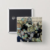 Airmen unterstützen einen Armeesoldaten der Republ Button (Vorne & Hinten)