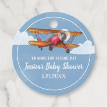 Airplane Adventure Baby Shower Fevor Tags