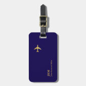 Airplane Airline Aviation Pilot Travel Gepäckanhänger (Vorderseite vertikal)