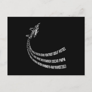 Airplane Airport Pilot Ankündigungspostkarte