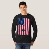 Airplane American Flag Pilot Jet Aviation T-Shirt (Vorne ganz)