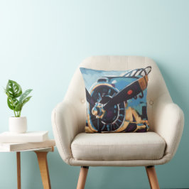 Airplane Artwork - Gift for Aviation Lovers Kissen