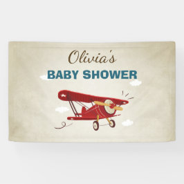 Airplane Baby Dusche Banner Reiseabenteuerwagen