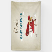 Airplane Baby Dusche Banner Reiseabenteuerwagen (Vertikal)