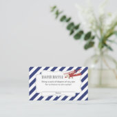 Airplane Baby Shower Diaper Raffle Tickets Begleitkarte (Stehend Vorderseite)