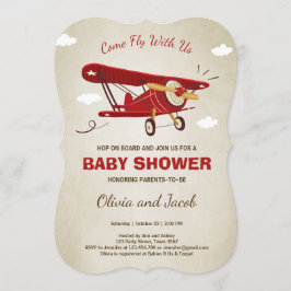 Airplane Baby Shower Einladung Reisen Adventure