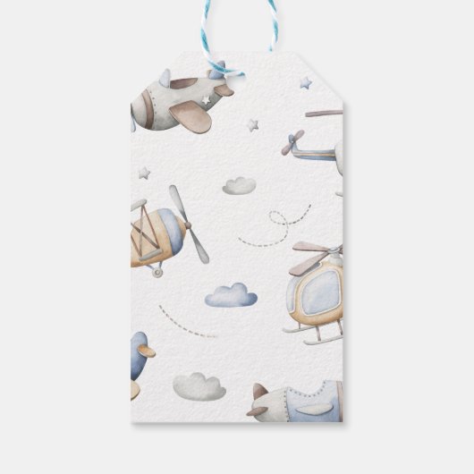 Airplane Baby Showmarke Geschenkanhänger (Rückseite)