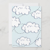 Airplane Babydusche Einladung (Rückseite)