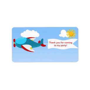 Airplane Banner Boy Fvor Tag Label Adressaufkleber