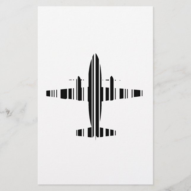 AIRPLANE BAR CODE Jetstream Barcode Muster Design (Vorderseite)