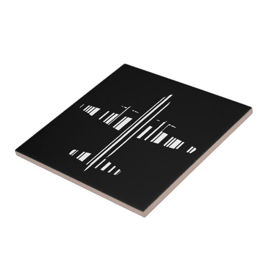 AIRPLANE BAR CODE Jetstream Barcode Muster Design Fliese (Seite)