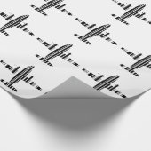 AIRPLANE BAR CODE Jetstream Barcode Muster Design Geschenkpapier (Ecke)