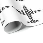 AIRPLANE BAR CODE Jetstream Barcode Muster Design Geschenkpapier (Rolleneckpunkt)