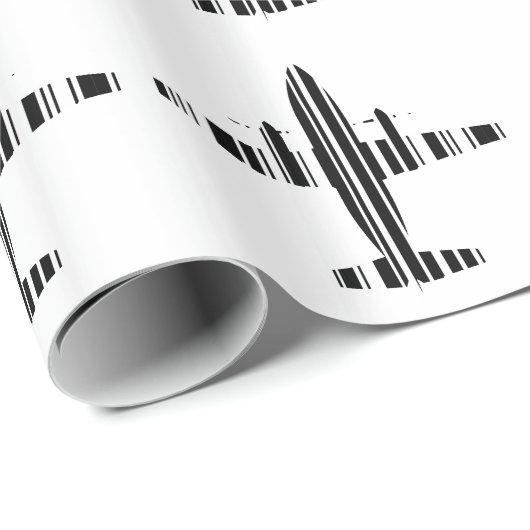 AIRPLANE BAR CODE Jetstream Barcode Muster Design Geschenkpapier (Rolleneckpunkt)
