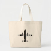 AIRPLANE BAR CODE Jetstream Barcode Muster Design Jumbo Stoffbeutel (Vorne)