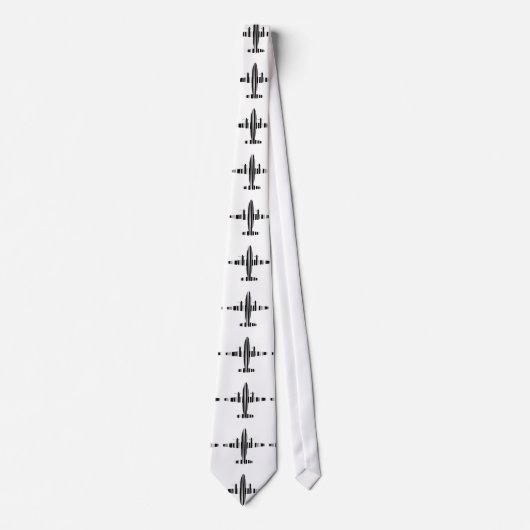 AIRPLANE BAR CODE Jetstream Barcode Muster Design Krawatte (Vorderseite)