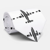 AIRPLANE BAR CODE Jetstream Barcode Muster Design Krawatte (Gerollt)
