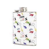 Airplane Bicycle Book Red Yellow Blue White Flachmann (Links)