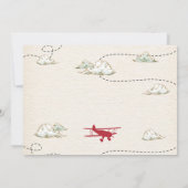 Airplane Birthday Photo Invitation Vintage Retro Einladung (Rückseite)