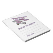 Airplane birthday time capsule message notizblock (angewinkelt)