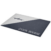 Airplane Blue and White Aviation Personalized  Schneidebrett (Ecke)