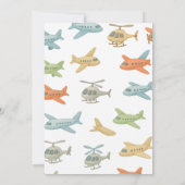 Airplane Boy 1. Geburtstag | Lustige Sky Theme Par Einladung (Rückseite)