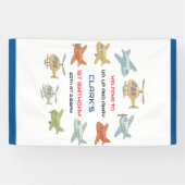 Airplane Boy 1st Birthday | Fun Sky Theme Party Banner (Horizontal)
