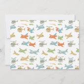 Airplane Boy 1st Birthday | Fun Sky Theme Party Einladung (Rückseite)