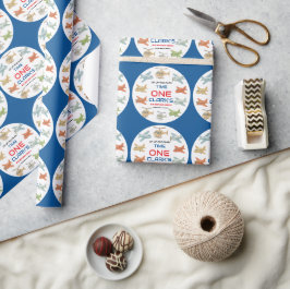 Airplane Boy 1st Birthday | Fun Sky Theme Party Geschenkpapier