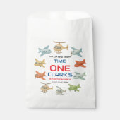 Airplane Boy 1st Birthday | Fun Sky Theme Party Geschenktütchen (Vorderseite)