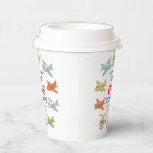 Airplane Boy 1st Birthday | Fun Sky Theme Party Pappbecher (Rechts)