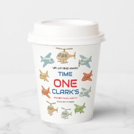 Airplane Boy 1st Birthday | Fun Sky Theme Party Pappbecher