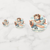 Airplane Boy Bear 1. Geburtstag Party Konfetti (Vorderseiten)