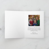 Airplane carries Christmas Tree Family Photo Funny Karte (Innenseite)