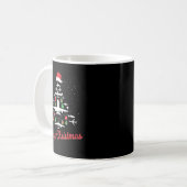 Airplane Christmas Tree Cute Airplane Xmas Holiday Kaffeetasse (Vorderseite Links)