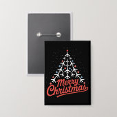 Airplane Christmas Tree Pilot Button (Vorderseite/Rückseite)