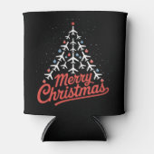 Airplane Christmas Tree Pilot Dosenkühler (Vorderseite)