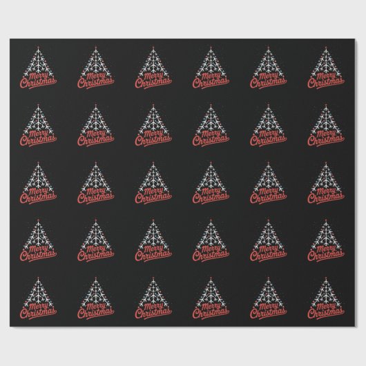 Airplane Christmas Tree Pilot Geschenkpapier (Flach)