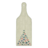 Airplane Christmas Tree Retro Pilot Flying Flight  Schneidebrett (Vorderseite)