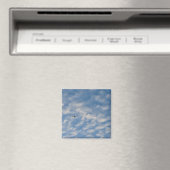 Airplane Crossing a Cloud-Filled Blue Sky Magnet (In Situ (Geschirrspüler))