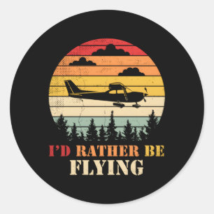 Airplane Decoration Aviation Decor Aviation Quotes Runder Aufkleber