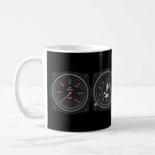 Airplane Gages Coffee Tasse (Links)