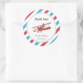 Airplane Geburtstag Danke Aufkleber (Tasche)