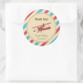 Airplane Geburtstag Danke Aufkleber (Tasche)