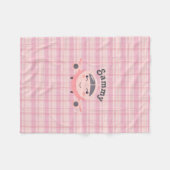Airplane Girl Baby Shower Pink Grey Cute Whimsical Fleecedecke (Vorderseite (Horizontal))