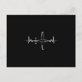 Airplane Heartbeat Pilot Aviation RC Model Flight Ankündigungspostkarte (Vorderseite)